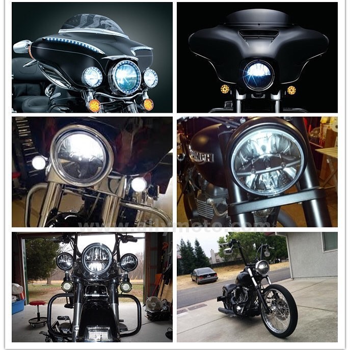 154 7 Inch 36W Round Led Headlight Driving Light Jee-P Heavy-Duty Trucks Off-Road Harley@5